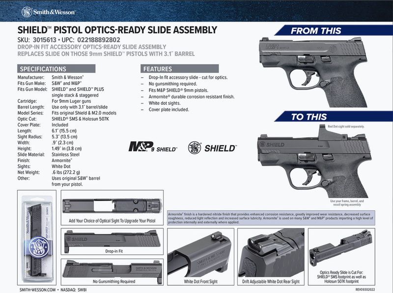 M P Shield Ca Oem Optic Ready Slide Calguns Net